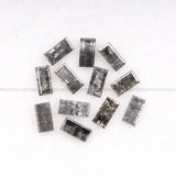 1.32 CT, 4.0 X 2.0 MM, Salt And Pepper Baguette Cut Diamond