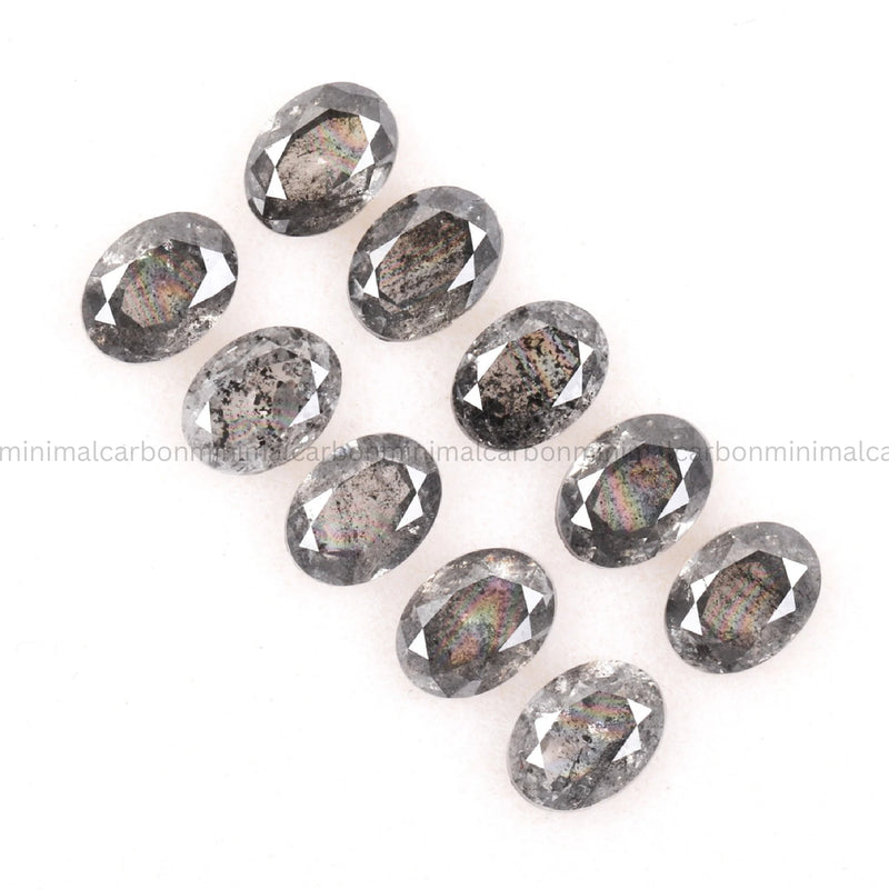 1.88 CT, 4.0 X 3.0 MM | Salt And Pepper Oval Cut Diamond