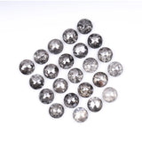 1 CT - 2.0 MM - Salt And Pepper Tambuli cut Round Rose Cut Diamond
