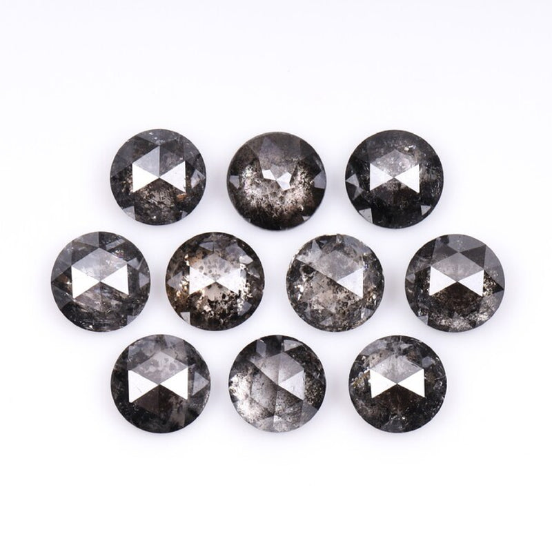 1 CT - 4.5 MM - Salt And Pepper Round Rose Cut Diamond
