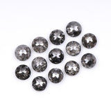 1 CT - 4.0 MM - Salt And Pepper Tambuli cut Round Rose Cut Diamond