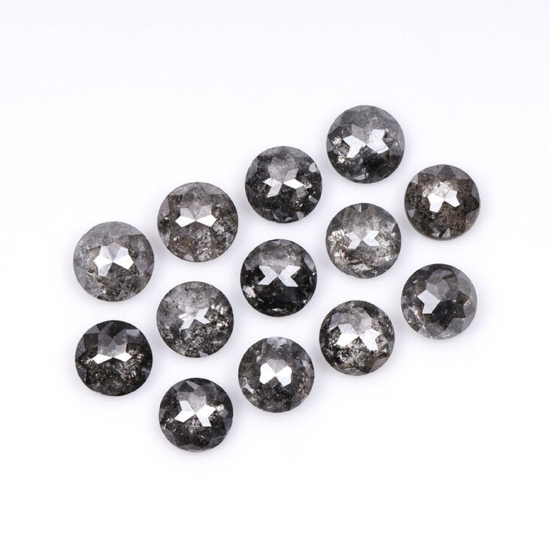 1 CT - 4.0 MM - Salt And Pepper Tambuli cut Round Rose Cut Diamond