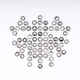 1 CT - 1.5 MM - Salt And Pepper Round Rose Cut Diamond - Minimal Carbon