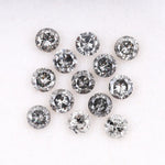 3.6 To 4.0 MM - Salt And Pepper Round Brilliant Cut Diamond - Minimal Carbon