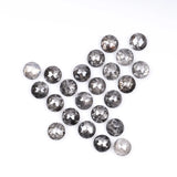 1 CT - 2.0 MM - Salt And Pepper Tambuli cut Round Rose Cut Diamond