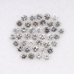 1.1 To 1.5 MM - Salt And Pepper Round Brilliant Cut Diamond - Minimal Carbon