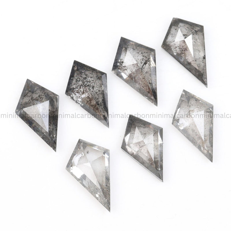 0.88 CT, 5.0 X 3.0 MM Salt And Pepper Kite Cut Diamond
