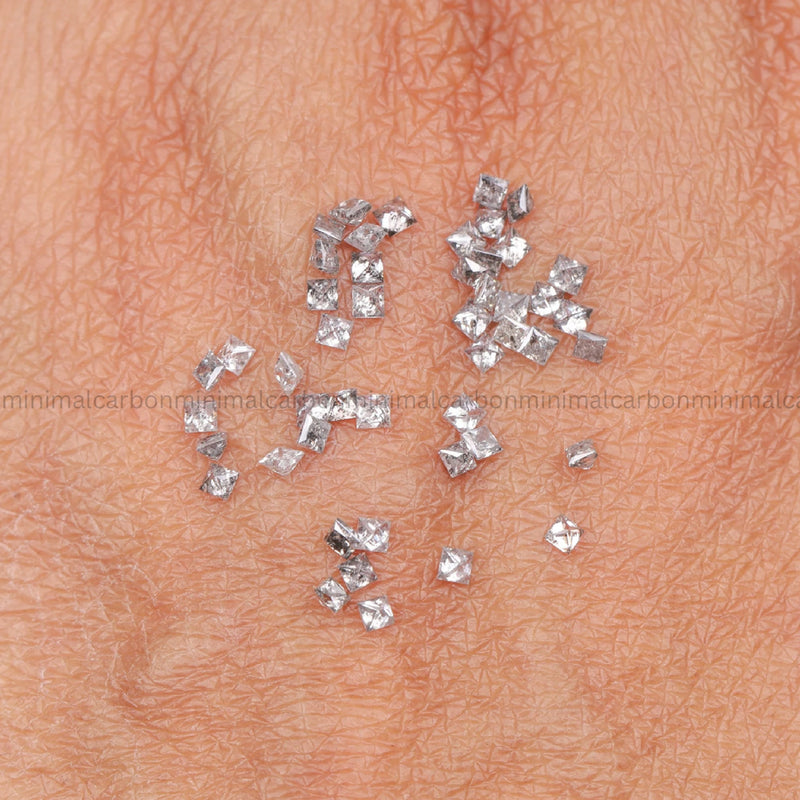 1.2 MM Salt And Pepper Princess Cut Diamond