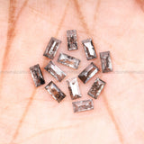1.32 CT, 4.0 X 2.0 MM, Salt And Pepper Baguette Cut Diamond