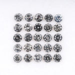 2.1 To 2.5 MM - Salt And Pepper Round Brilliant Cut Diamond - Minimal Carbon
