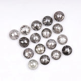 1 CT - 2.5 MM - Salt And Pepper Tambuli cut Round Rose Cut Diamond