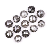1 CT - 4.0 MM - Salt And Pepper Round Rose Cut Diamond - Minimal Carbon