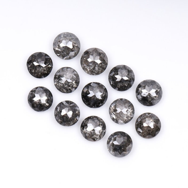 1 CT - 4.0 MM - Salt And Pepper Tambuli cut Round Rose Cut Diamond