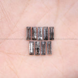 1.82 CT, 6.0 X 2.0 MM Salt And Pepper Baguette Cut Diamond