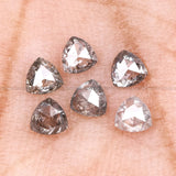 0.63 CT, 3.5 MM Salt And Pepper Trillion Cut Diamond