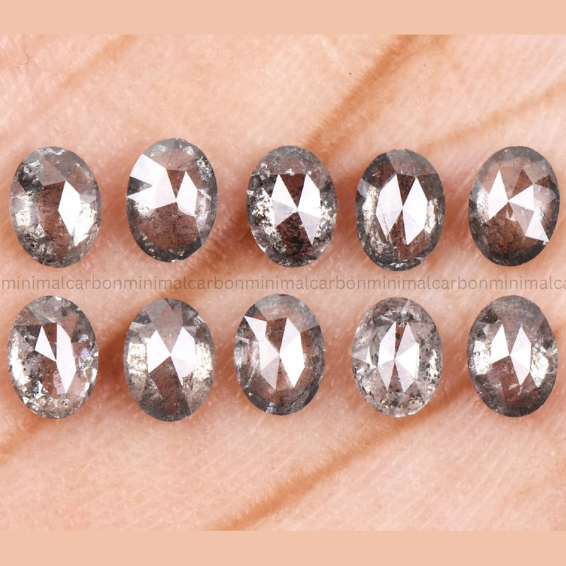 1.88 CT, 4.0 X 3.0 MM | Salt And Pepper Oval Cut Diamond