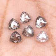 0.38 CT, 2.5 MM Salt And Pepper Trillion Cut Diamond