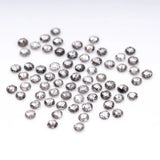 1 CT - 1.5 MM - Salt And Pepper Round Rose Cut Diamond - Minimal Carbon