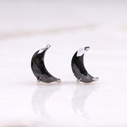 Crescent Studs Earrings - Minimal Carbon