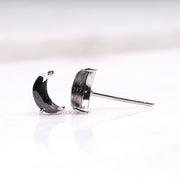 Crescent Studs Earrings - Minimal Carbon