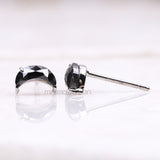 Crescent Studs Earrings - Minimal Carbon