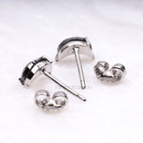 Crescent Studs Earrings - Minimal Carbon