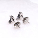 Crescent Studs Earrings - Minimal Carbon