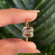 cushion cut champagne ring