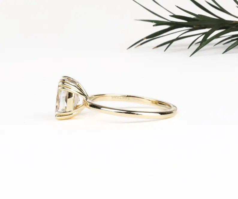 Cushion Cut Champagne Ring