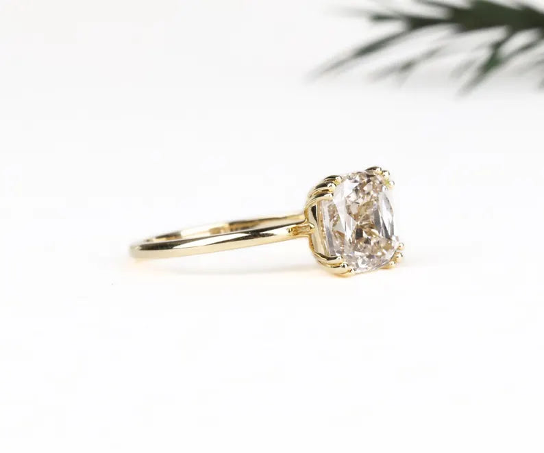 Cushion Cut Champagne Ring