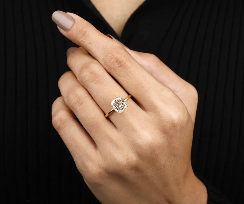 Cushion Cut Champagne Ring