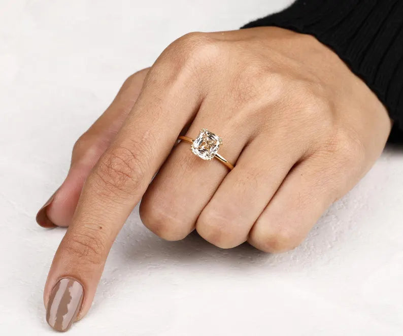 Cushion Cut Champagne Ring