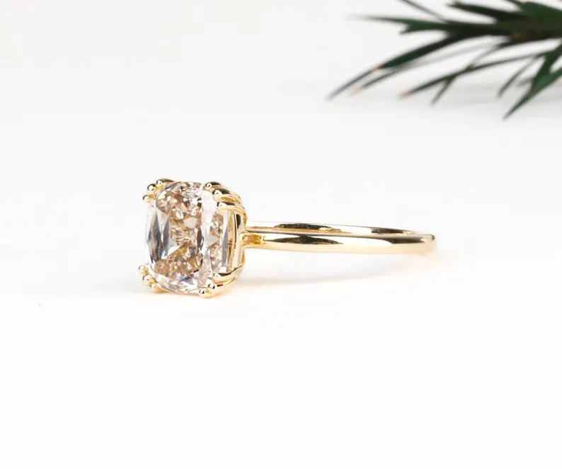 Cushion Cut Champagne Ring
