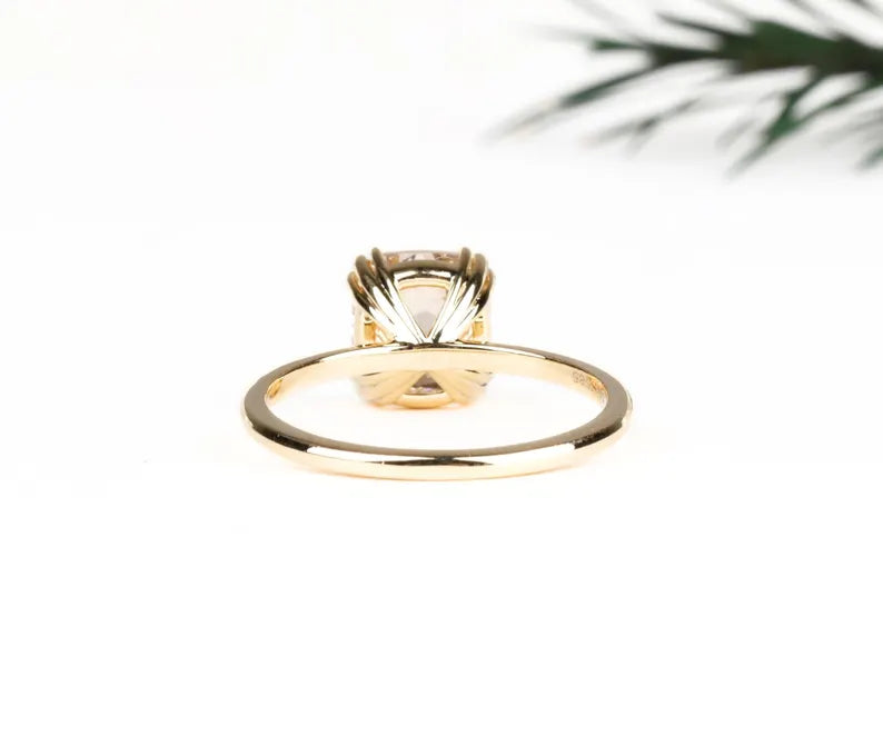 Cushion Cut Champagne Ring
