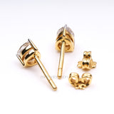 Pear Stud Earrings Pair - Minimal Carbon