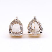 Pear Stud Earrings Pair - Minimal Carbon