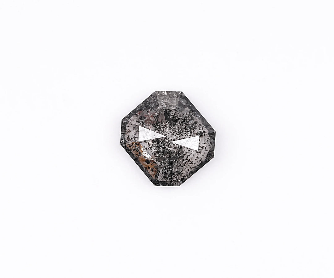 1.43 CT, Emerald Cut Natural Salt & Pepper Diamond Loose