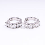 Diamond Hoop Earrings - Minimal Carbon