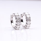 Diamond Hoop Earrings - Minimal Carbon