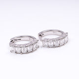 Diamond Hoop Earrings - Minimal Carbon