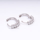 Diamond Hoop Earrings - Minimal Carbon