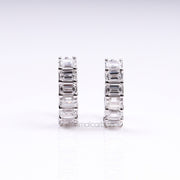 Diamond Hoop Earrings - Minimal Carbon