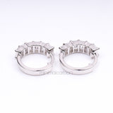 Diamond Hoop Earrings - Minimal Carbon