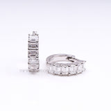 Diamond Hoop Earrings - Minimal Carbon