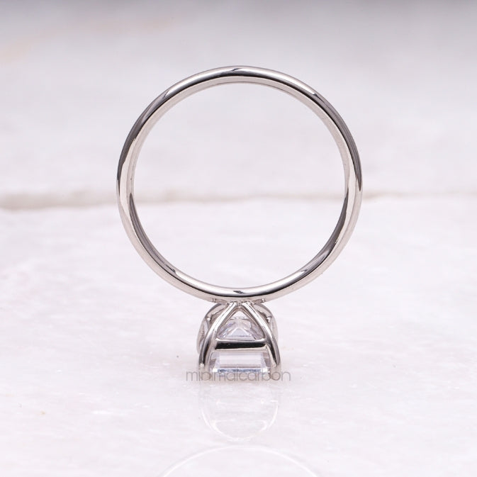 Emerald Cut Diamond Ring - Minimal Carbon
