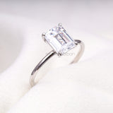 Emerald Cut Diamond Ring - Minimal Carbon