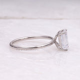 Emerald Cut Diamond Ring - Minimal Carbon