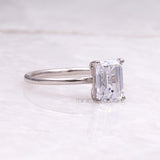 Emerald Cut Diamond Ring - Minimal Carbon