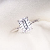 Emerald Cut Diamond Ring - Minimal Carbon