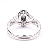 hexagon cut diamond ring
